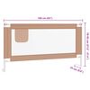 vidaXL Barri&egrave;re de s&eacute;curit&eacute; de lit d'enfant Taupe 160x25 cm Tissu
