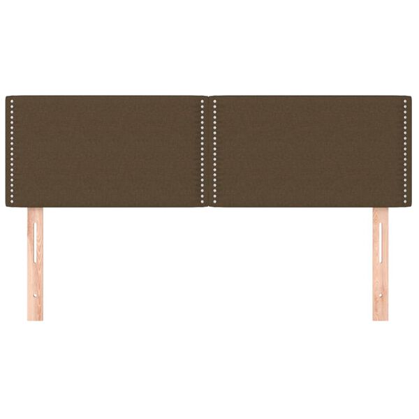 vidaXL Têtes de lit 2 pcs Marron foncé 72x5x78/88 cm Tissu