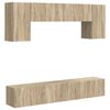 vidaXL Ensemble meuble TV 4 pc Ch&ecirc;ne Sonoma Bois d'ing&eacute;nierie