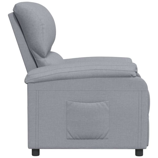 vidaXL Fauteuil inclinable Gris clair Tissu