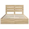vidaXL Lit de Rangement Ch&ecirc;ne Sonoma 140 x 190 cm Bois d'ing&eacute;nierie