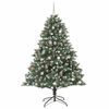 vidaXL Sapin de No&euml;l artificiel Vert 210 cm PVC, plastique et acier