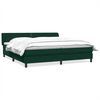 vidaXL Sommier &agrave; lattes de lit et matelas vert fonc&eacute; 200x210cm velours