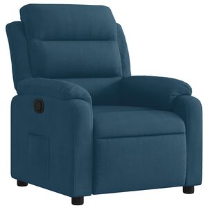 vidaXL Fauteuil inclinable bleu velours
