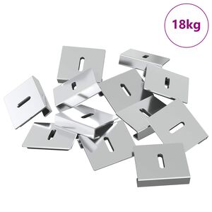 vidaXL Support de Miroir 340 Nickel 35 x 30 x 8,3 mm Acier