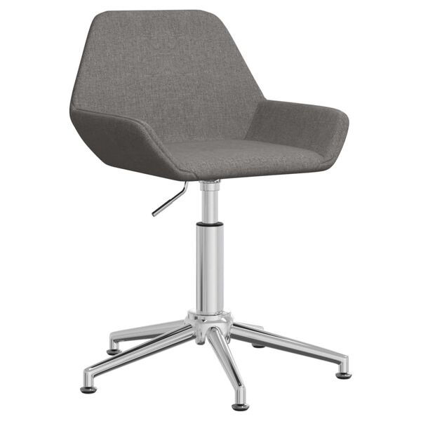 vidaXL Chaise pivotante de bureau Gris fonc&eacute; Tissu