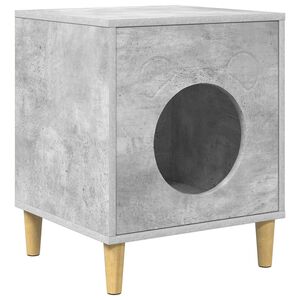 vidaXL Maison pour chat B&eacute;ton 42,5 x 40 x 53 cm Bois d'ing&eacute;nierie