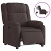 vidaXL Fauteuil inclinable &eacute;lectrique Marron fonc&eacute; Tissu