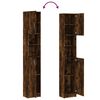 vidaXL Armoire de bain Chêne fumé 32x25,5x190 cm Bois d'ingénierie