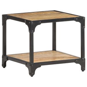 vidaXL Table basse 40x40x36 cm Bois massif de manguier brut