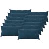 vidaXL Housse de coussin 12 pcs HEERLEN Bleu 40 x 80 cm Velours