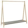 vidaXL Porte-v&ecirc;tement avec &eacute;tag&egrave;res 106x34x102 cm bambou