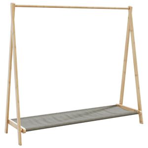 vidaXL Porte-v&ecirc;tement avec &eacute;tag&egrave;res 106x34x102 cm bambou
