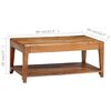 vidaXL Table basse Bois massif 88x50x38 cm