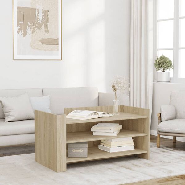 vidaXL Table basse ch&ecirc;ne sonoma 100x50x50 cm bois d'ing&eacute;nierie