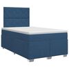 vidaXL Lit boxspring avec matelas Bleu 120 x 200 cm Tissu