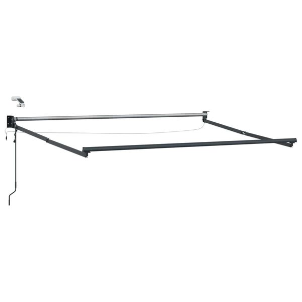 vidaXL Auvent r&eacute;tractable &eacute;lectrique Anthracite et blanc 2,5 x 2 m