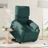 vidaXL Fauteuil inclinable de massage Vert fonc&eacute; Tissu