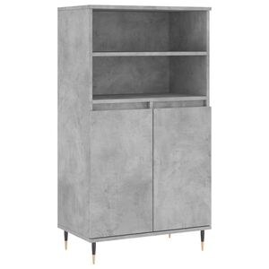 vidaXL Buffet haut Gris b&eacute;ton 60x36x110 cm Bois d'ing&eacute;nierie