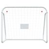 vidaXL But de football et filet blanc 125x96x60 cm acier et polyester