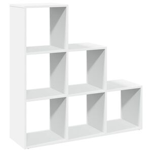 vidaXL Biblioth&egrave;que s&eacute;parateur de pi&egrave;ce &agrave; 3 niveaux Blanc 99 x 29 x 99 cm Bois d'ing&eacute;nierie