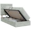 vidaXL Lit avec rangement et matelas Gris clair 90 x 190 cm Velours