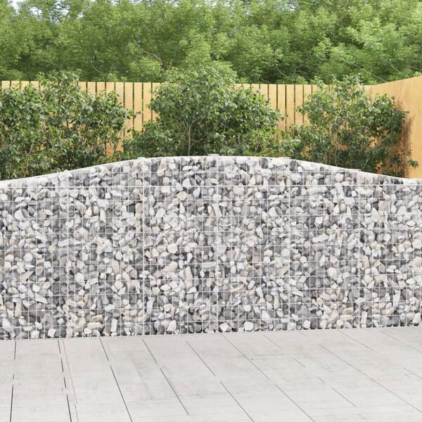 vidaXL Paniers &agrave; gabions arqu&eacute;s 25 pcs 400x30x100/120 cm Fer galvanis&eacute;