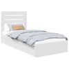 vidaXL Lit de Rangement Blanc 90 x 190 cm Bois d'ing&eacute;nierie