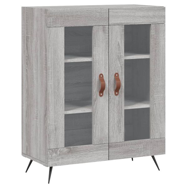 vidaXL Buffet sonoma gris 69,5x34x90 cm bois d'ing&eacute;nierie