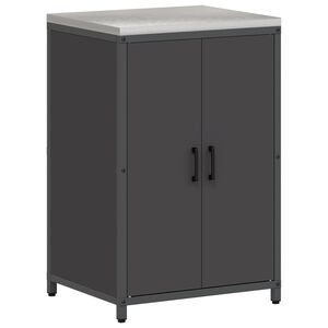vidaXL Meuble de rangement de cuisine HATTEM Noir 60 x 50 x 92 cm