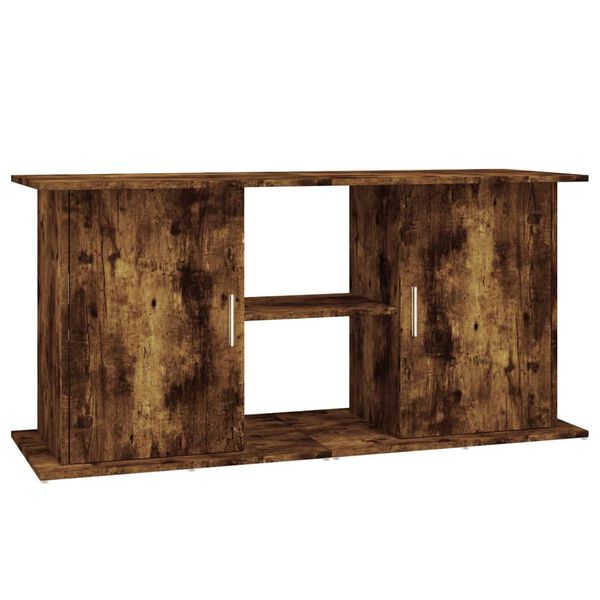 vidaXL Support pour aquarium ch&ecirc;ne fum&eacute; 121x41x58 cm bois d'ing&eacute;nierie