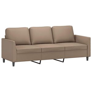 vidaXL Canap&eacute; &agrave; 3 places Cappuccino 180 cm Similicuir