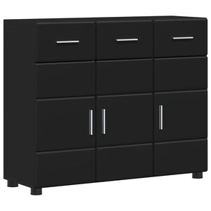 vidaXL Buffet FLORIN Noir 88,5 x 30,5 x 73 cm Bois d'ing&eacute;nierie