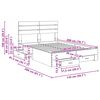 vidaXL Cadre de lit avec tiroir avec t&ecirc;te de lit Bois d'ing&eacute;nierie