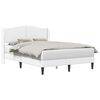 vidaXL Cadre de lit avec t&ecirc;te de lit Blanc 120 x 190 cm Simili cuir