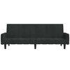 vidaXL Canap&eacute;-lit 2 places noir velours