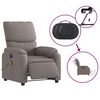 vidaXL Fauteuil de massage inclinable électrique Taupe Tissu