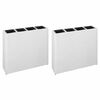 vidaXL Lits sur&eacute;lev&eacute;s de jardin et 4 pots 2 pcs R&eacute;sine tress&eacute;e Blanc