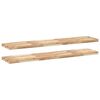 vidaXL &Eacute;tag&egrave;res flottantes 2 pcs 120x30x4 cm acacia massif non trait&eacute;