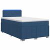 vidaXL Lit boxspring avec matelas Bleu 120 x 190 cm Tissu