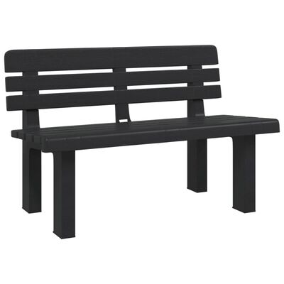 vidaXL Banc de jardin anthracite 110x52x71 cm polypropylène