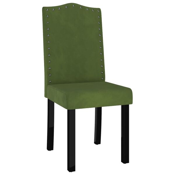 vidaXL Chaises &agrave; manger lot de 2 vert fonc&eacute; velours