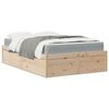 vidaXL Lit avec matelas 140x190 cm bois massif de pin