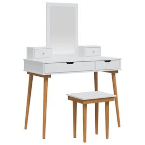 vidaXL Ensemble de Coiffeuse FAUSKE 5 pc Blanc 100 x 50 x 143 cm