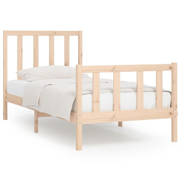 vidaXL Cadre de lit sans matelas 90x200 cm bois massif