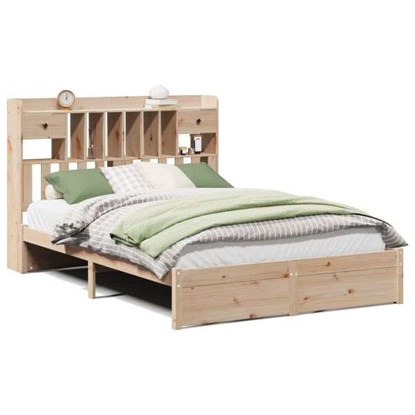 vidaXL Lit biblioth&egrave;que sans matelas 160x200 cm bois massif de pin
