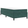 vidaXL Cadre de lit avec matelas Vert fonc&eacute; 90 x 190 cm tissu