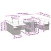vidaXL Ensemble de canap&eacute; de jardin avec coussin 11 pcs Noir et cr&egrave;me