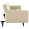 vidaXL Canap&eacute;-lit avec porte-gobelets cr&egrave;me tissu