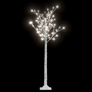 vidaXL Sapin de No&euml;l 156 LED blanc froid Saule 1,5 m Int/Ext
